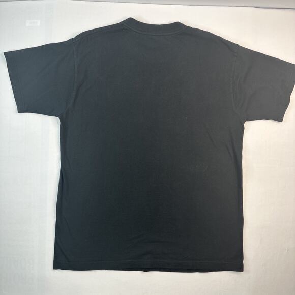 VTG Praha Handmade 90s Converse Sneakers Chuck Taylor Shirt Large Black - Picture 7 of 7